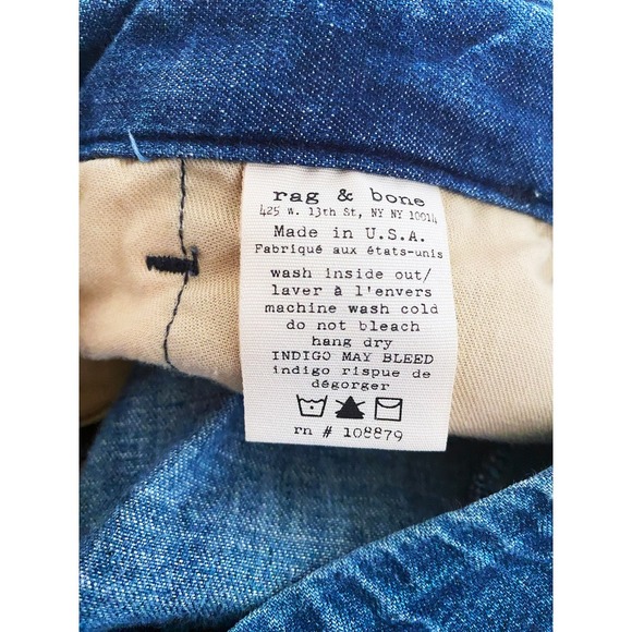 Rag & Bone Women's Dover Jean Jogger Elastic Ankle W1709K605 Hidden Button - Picture 10 of 12